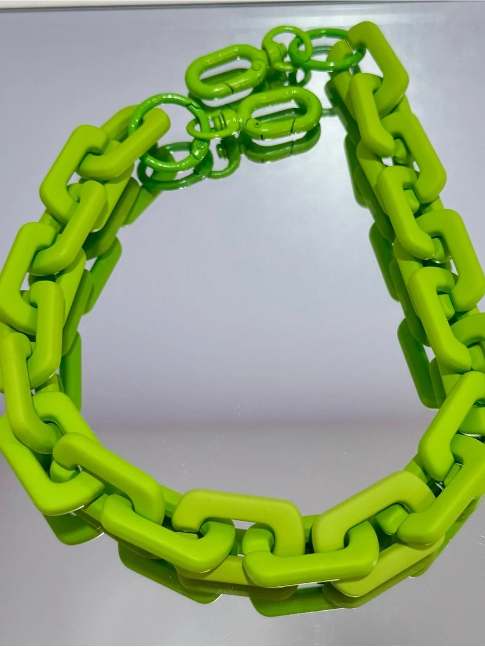 New Neon Lime Link Bag Chain 18 inches